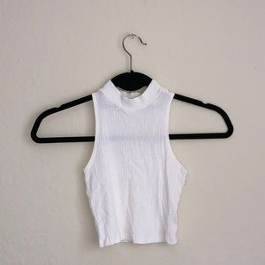 White cropped top